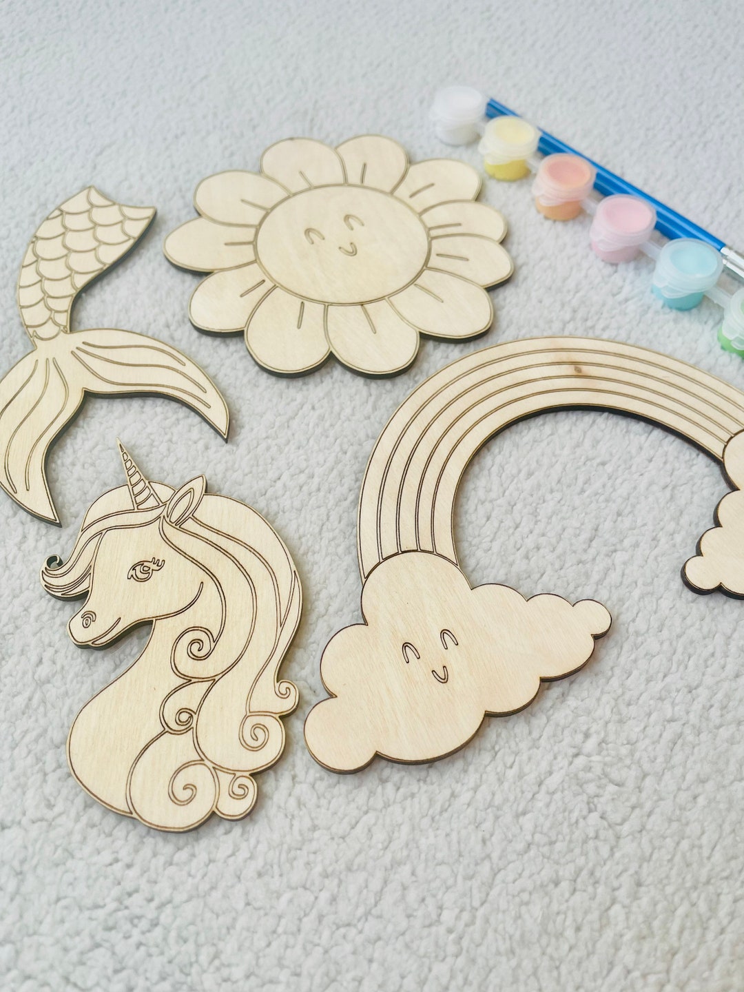 DIY Wood Paint Kit for Kids DIY Paint Set Gift for Kids Party Favors