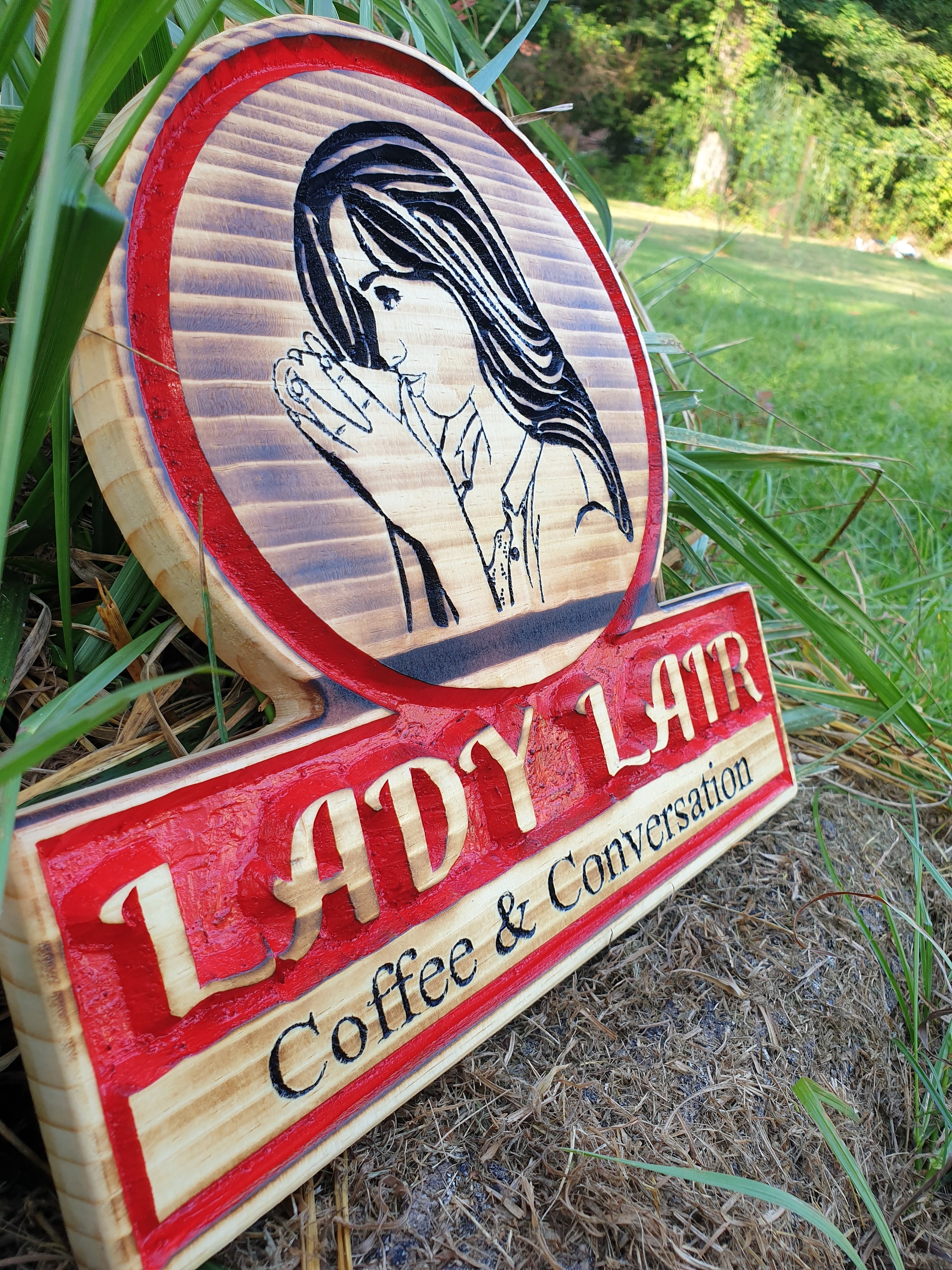LADY LAIR Sign,coffee and Conversation,digital File, Svg,png,dxf,eps ...