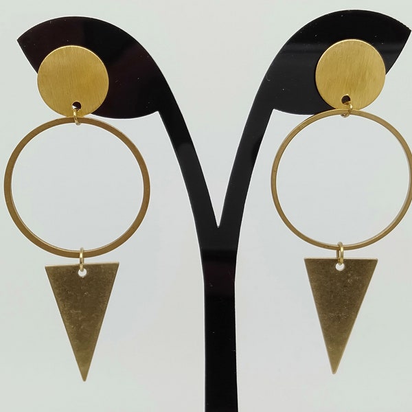 Brass Earrings Etsy