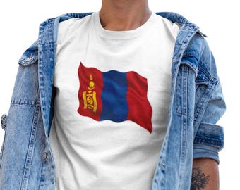 Camiseta com a bandeira da Mongólia, Camiseta com a bandeira da Mongólia, Camiseta com a bandeira da Mongólia, Camiseta com a bandeira da Mongólia, Camiseta com a bandeira da Mongólia, Camiseta de presente Falg da Mongólia