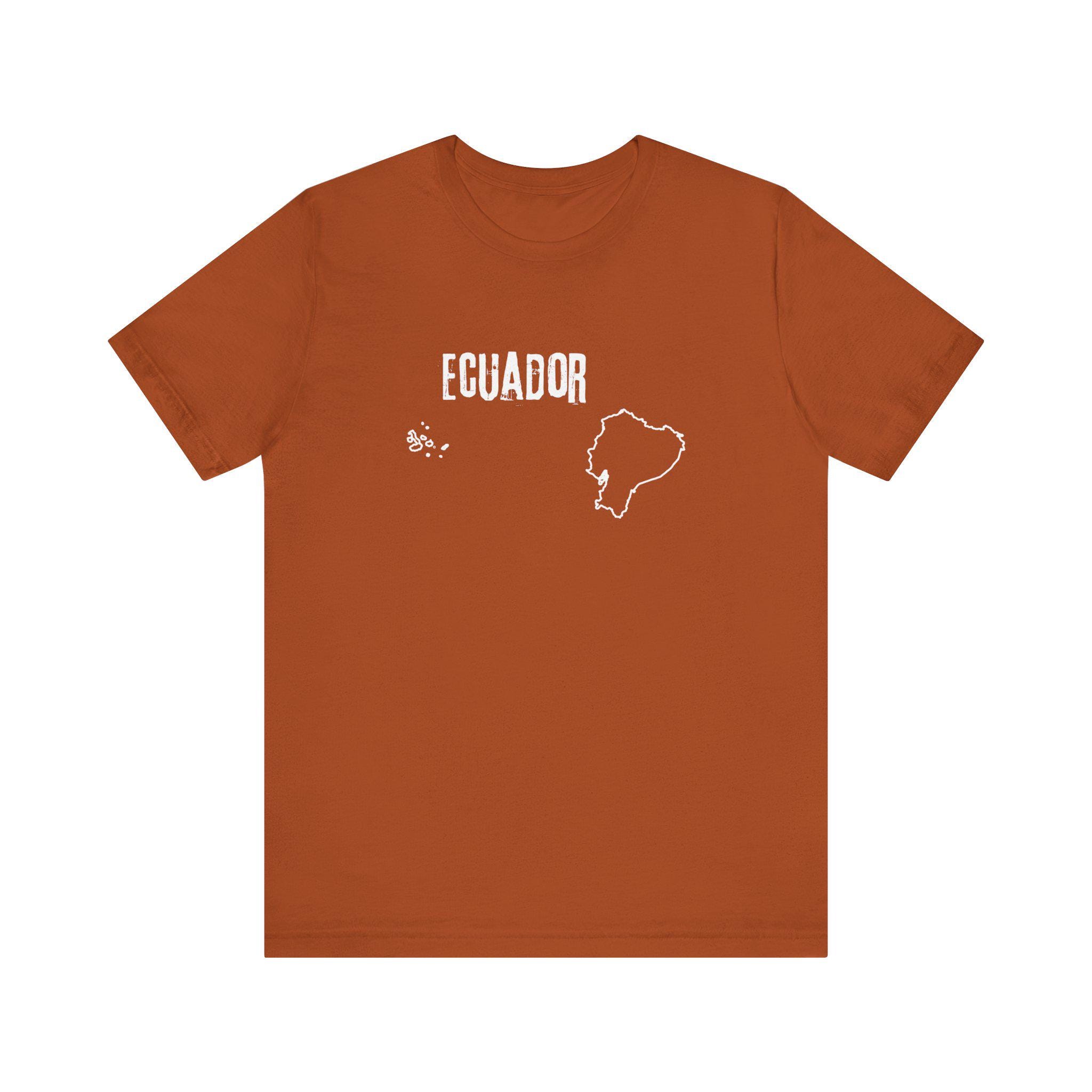 Ecuador Map Shirt Ecuadorian Country Border National Boundary Line ...
