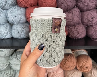 Crochet Coffee Cup Cozy - drink cozy - crochet cozy - coffee cozy - iced coffee cozy - coffee cup sleeve - cup cozy