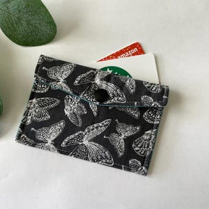 Monedero con broche, monedero de tela, monedero, monedero con broche, minicartera, minicartera de tela, tarjetero, monedero de algodón