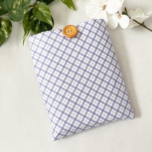 Quilted Book Sleeve Paperback Book Protector Plaid Print