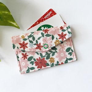 Monedero con broche, monedero de tela, monedero, monedero con broche, minicartera, minicartera de tela, tarjetero, monedero de algodón