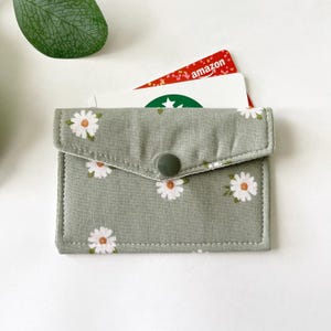 Monedero con broche, monedero de tela, monedero, monedero con broche, minicartera, minicartera de tela, tarjetero, monedero de algodón