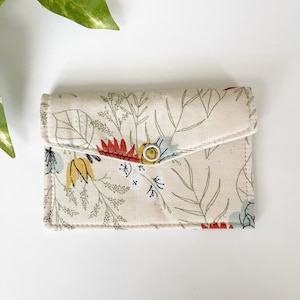 Monedero con broche, monedero de tela, monedero, monedero con broche, minicartera, minicartera de tela, tarjetero, monedero de algodón