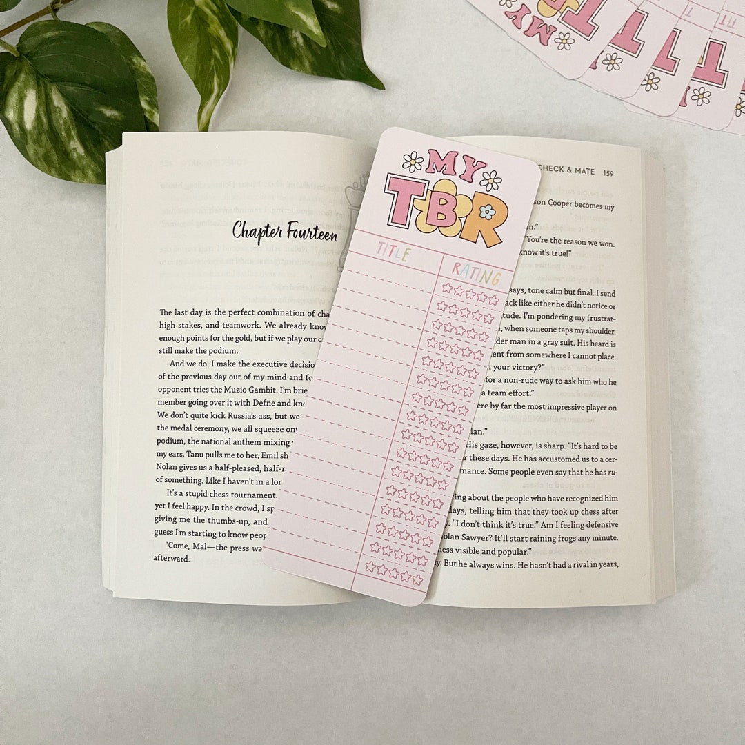 Reading Log TBR Bookmark Book Tracker Reading Tracker Book Gift Reading ...