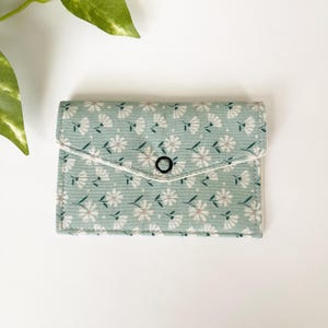 Monedero con broche, monedero de tela, monedero, monedero con broche, minicartera, minicartera de tela, tarjetero, monedero de algodón
