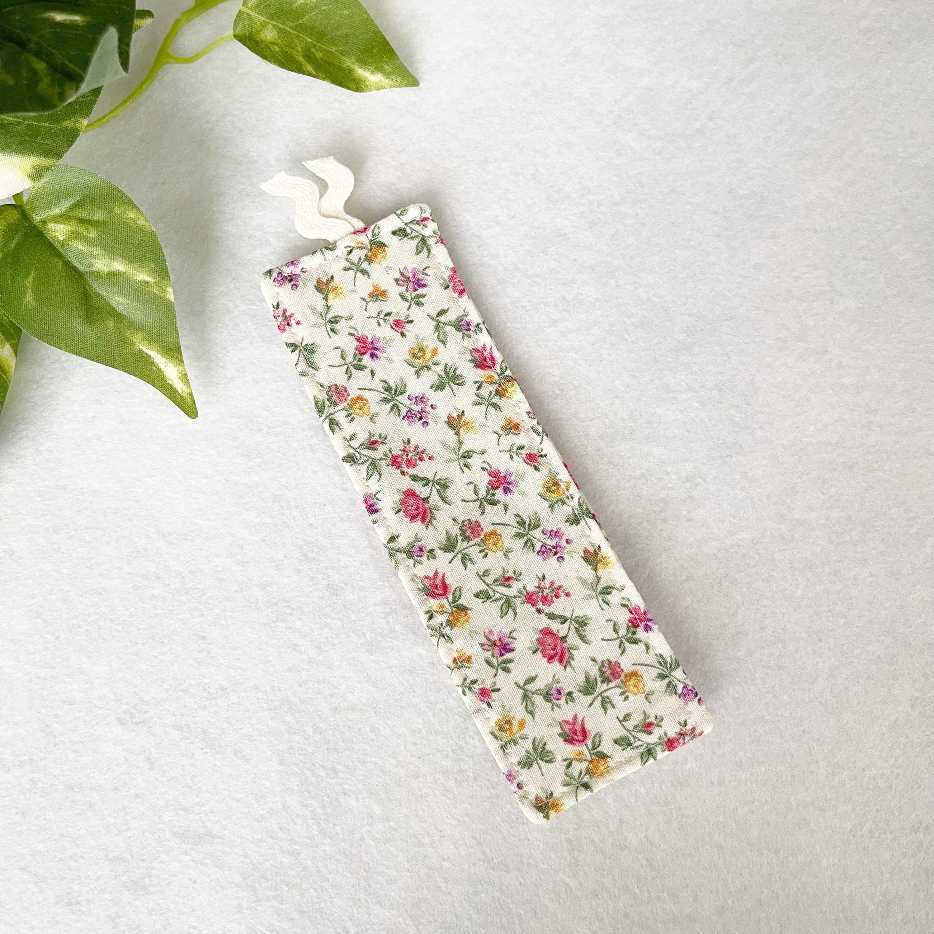 Floral Fabric Bookmark Handmade Reading Gift with Rick Rack