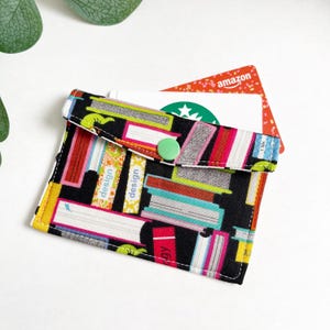 Monedero con broche, monedero de tela, monedero, monedero con broche, minicartera, minicartera de tela, tarjetero, monedero de algodón