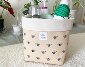 Fabric Vanity Bucket Makeup and Hair Storage Organizer