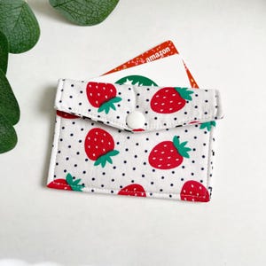 Monedero con broche, monedero de tela, monedero, monedero con broche, minicartera, minicartera de tela, tarjetero, monedero de algodón
