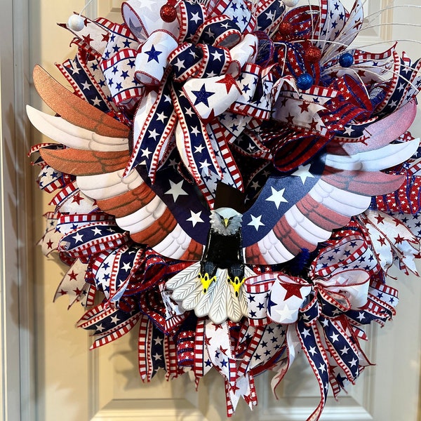 American Eagle Wreath Etsy