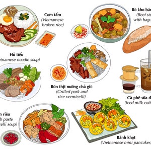 Vietnamese Food Clipart Southeast Asian Cuisine Instant - Etsy