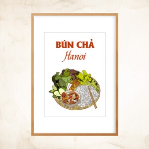 Bun Cha Hanoi Poster: Vietnamese Food Wall Art (Printable) image 2