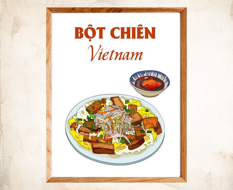 Bot Chien Vietnam Poster: Vietnamese Food Art (instant Download) - Etsy