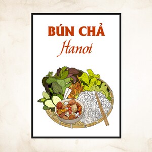 Bun Cha Hanoi Poster: Vietnamese Food Wall Art (Printable) image 3