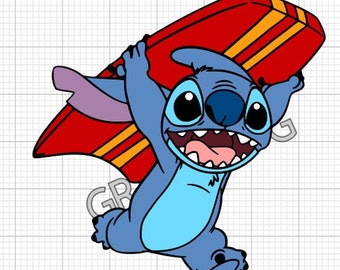 Stitch SVG, cricut files, Stitch shirt svg, surf board, cricut stitch, layered cut, for shirts for tumblers. lilo svg, disneyland shirt svg