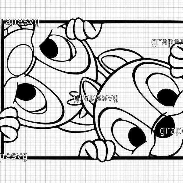 chip and dale svg, rescue rangers svg, chip svg, dale svg, chipmunks svg, cute svg, outline svg, cricut file, svg files for cricut