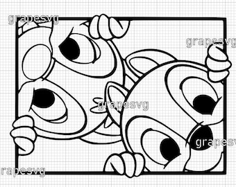 chip and dale svg, rescue rangers svg, chip svg, dale svg, chipmunks svg, cute svg, outline svg, cricut file, svg files for cricut