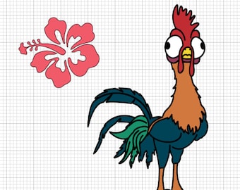 hei hei svg, chicken svg, moana svg, heihei svg, flower svg, small bundle svg, cricut files, movie svg, layered svgs