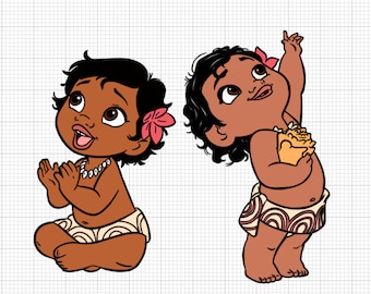 baby moana svg, cute moana svg, hei hei, pua, for cricut, digital downloads