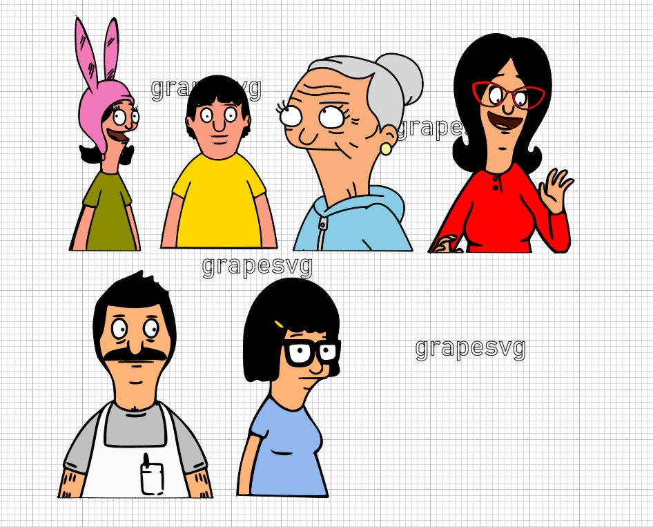 Bob's Burgers Bundle Svg, Bobs Burgers Svg, Linda Belcher Svg, Tina ...