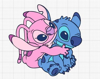 Stiche und Engel svg, Stiche svg, Engel svg, Stich und Engel png, png Datei, svg Datei, Cricut Datei, für Shirts, für Abziehbilder, Layered svg
