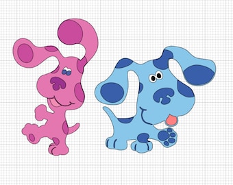 blues clues svg, magenta svg, 90er Cartoon svg, hunde svg, kinder svg, cricut files, layered svg, farbiger Schnitt svg, East to use svg