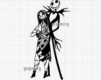 Jack skellington SVG, santy claws svg, cricut files, nightmare before Christmas svg, outline svg, black outline svg