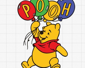 pooh svg, cricut svg, pooh holding balloons svg, winne the pooh svg, balloons svg, pooh and friends svg, bear svg, cute svg, new svg
