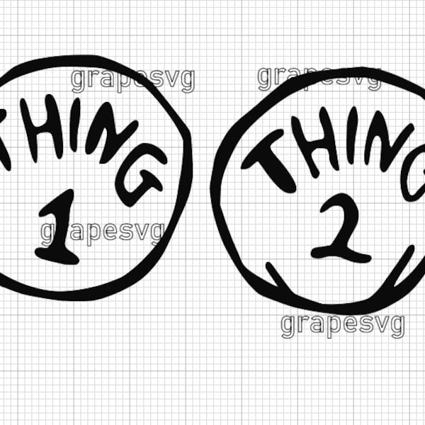 thing 1 thing 2 svg, thing one svg, thing two svg, dr seuss svg, family shirt svg, cricut files, outline svg, bundle svg, kids svg