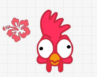 hei hei svg, chicken svg, moana svg, heihei svg, flower svg, small bundle svg, cricut files, movie svg, layered svgs
