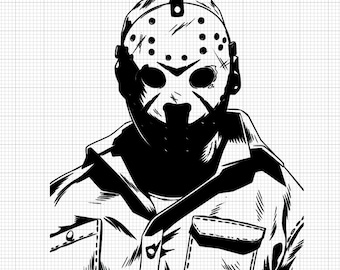 viernes 13 svg, jason svg, horror svg, película de miedo svg, archivos cricut, halloween svg, espeluznante svg, espeluznante svg, 13 svg, svg negro