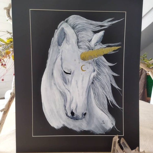 Licorne peinture acrylique