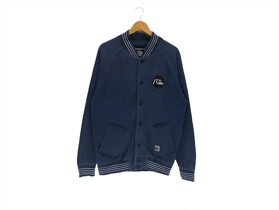 Vintage Quiksilver Varsity Button Jacket Sweatshi… - image 1