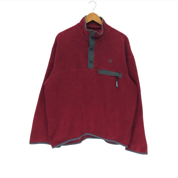 Vintage Jack Wolfskin Fleece Half Button Sweatshirt Phenix Pullover Pullover Crewneck