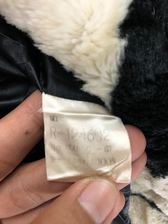 Vintage Rei Risee Cow Zebra Pattern Fur Jacket Re… - image 8