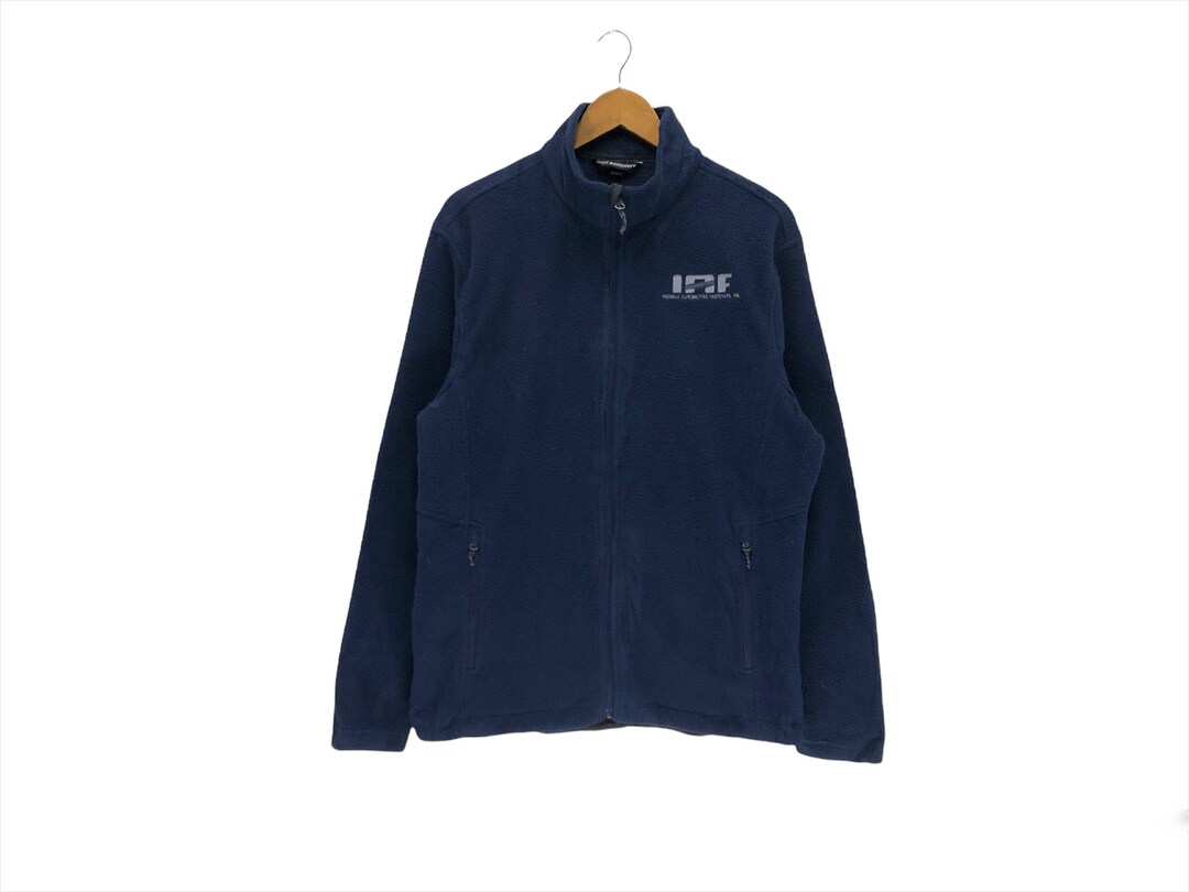 Vintage IAF Indiana Automotive Fasteners Fleece Zipper Jacket