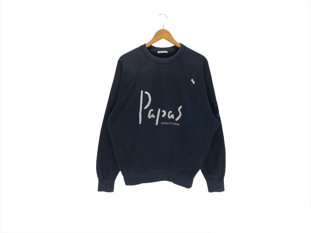 Vintage Japanese Brand Papas Big Logo Sweatshirt Papas