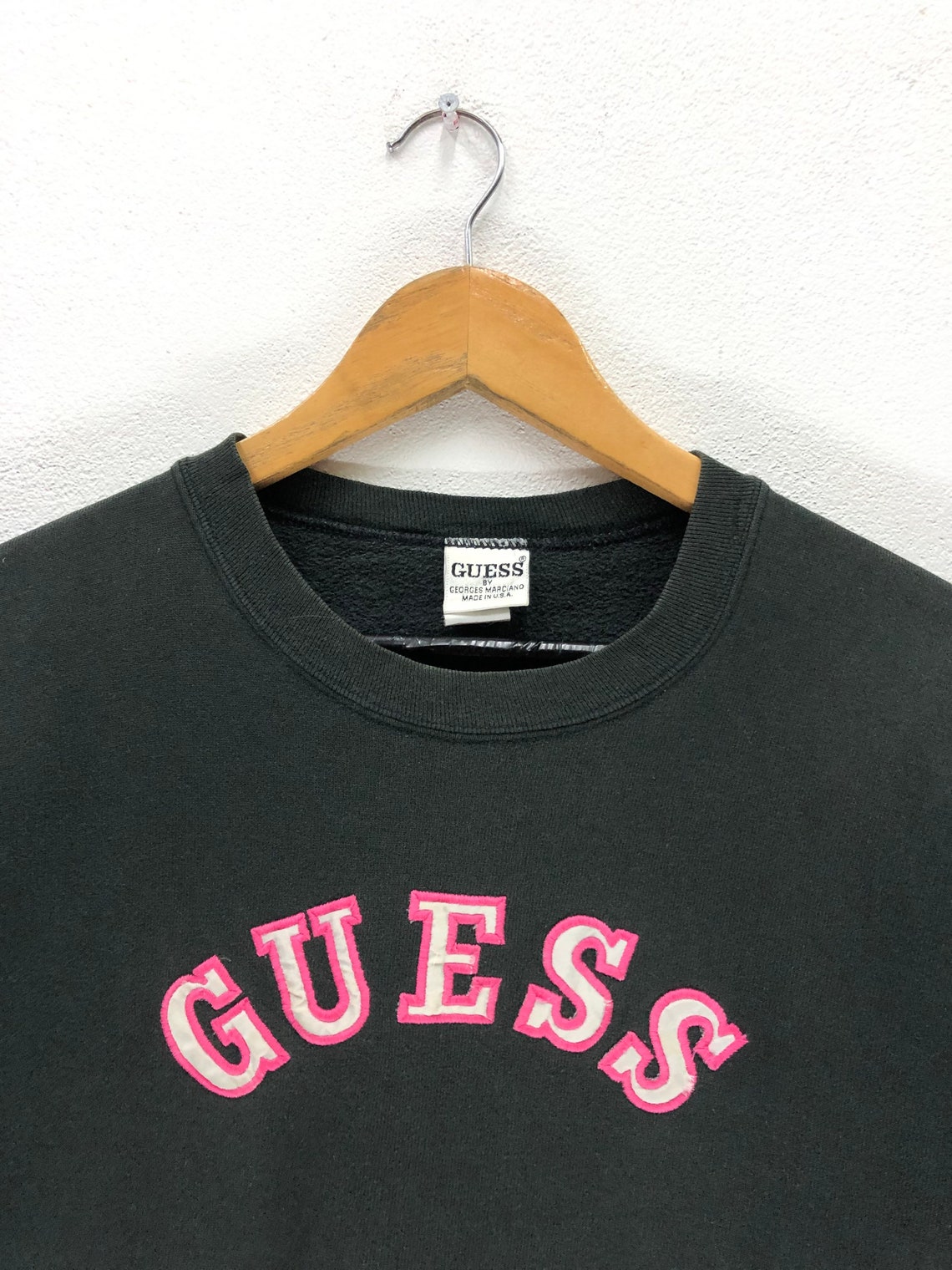 Vintage Guess by Georges Marciano Sweatshirt Big Logo - Etsy