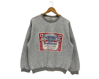 Beers Big Logo Sweatshirt Budweiser - Etsy