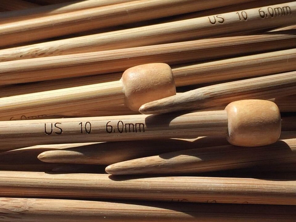 Bamboo Knitting Needles Bulk 30 Pair US 10, 6mm, 7 Inches Long. Etsy