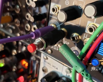 Momentary on Switch for Eurorack/Modular Synthesis - Audio "on" button - 3.5mm - 0HP