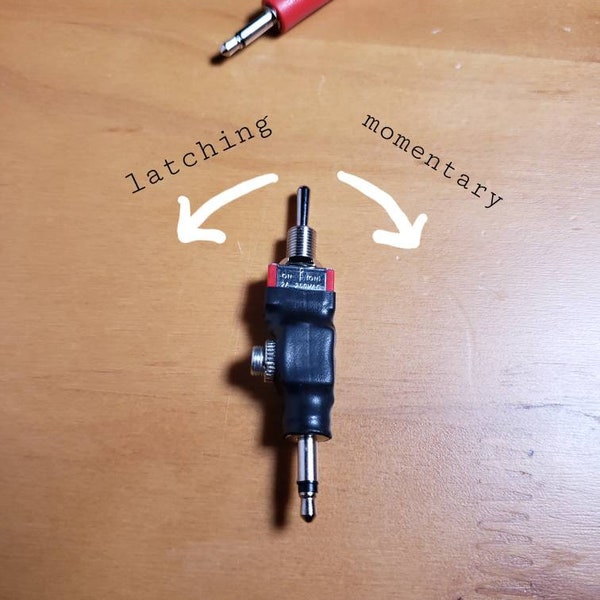 ON - OFF - Interrupteur à bascule bidirectionnel MOMENTANÉ pour Eurorack / Synthé modulaire / Audio - Interrupteur « on-off-(on) » - 0 CV - 3,5 mm