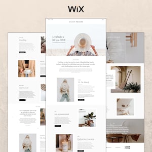 Modèle de site Web Wix pour responsable des réseaux sociaux, consultant, coach, Modèle de conception Web, Modèle de site Web de coaching