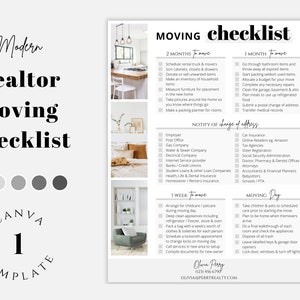 Real Estate Moving Checklist, Buyers Guide, Realtor Checklist, Checklist Template, Moving Checklist, Real Estate Template, Change of Address