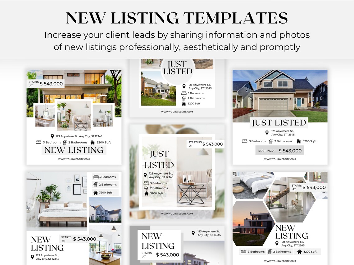 50 Real Estate Agent Instagram Posts Realtor Marketing Etsy