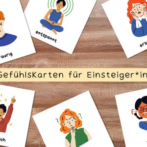 11 Gefühlskarten für Kinder